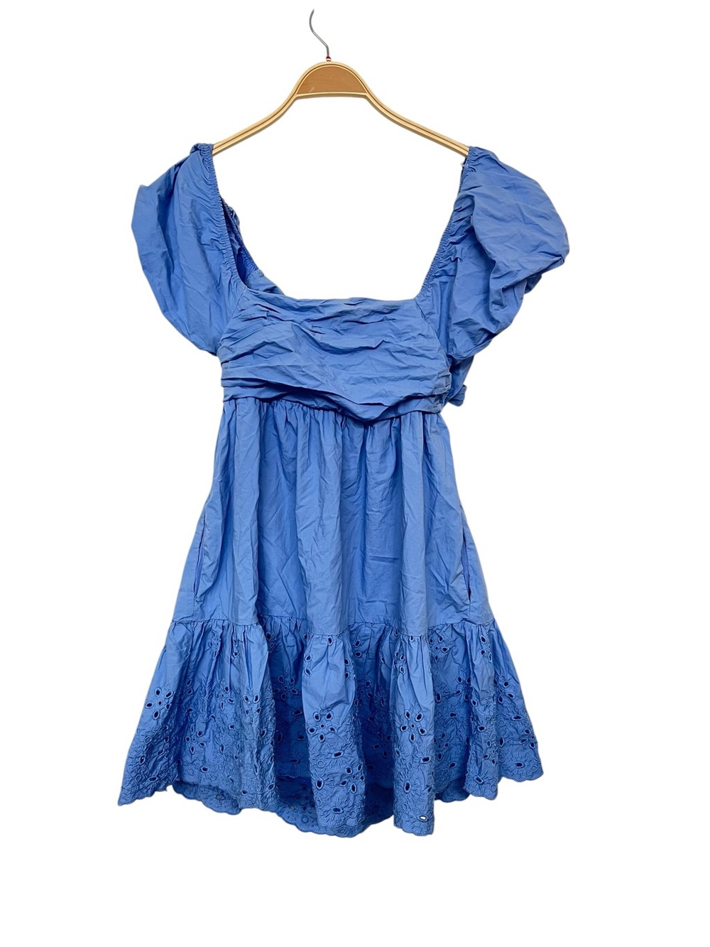 En Saison‎ Light Blue Juliet Bow Back Babydoll Mini Sundress Dress